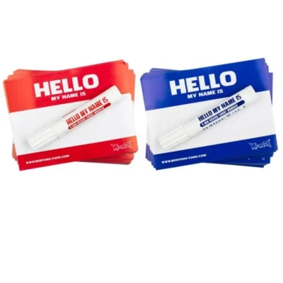 Montana "Hello my name is…“ Red / Blue