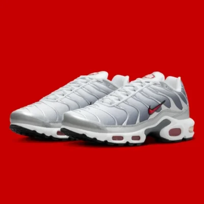 Nike Air Max Plus 'Silver Red' - Image 3