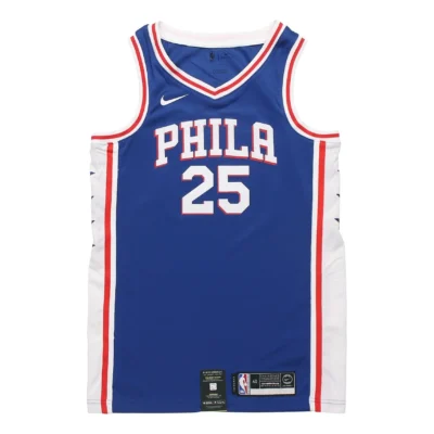 Nike NBA Philadelphia 76ers Ben Simmons Icon Edition Swingman Jersey Rush Blue