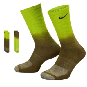 Nike Dri-Fit Everyday Crew Socks Neon Volt (2 Pár)