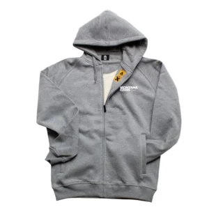 Montana Zip Hoodie - Grey Heather / White