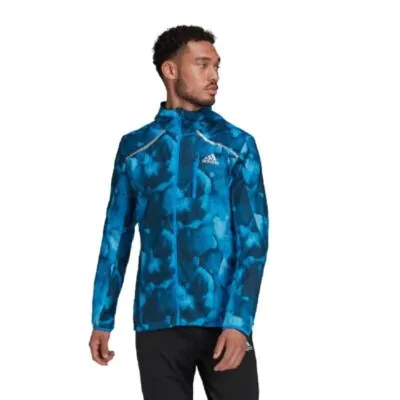 Adidas Marathon Jacket Fast Graphic Blue Rush/Print
