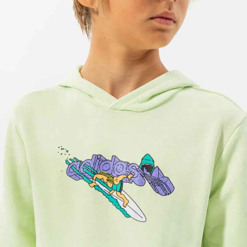 Adidas Originals Graphic Stoked Beach Hoodie - Lime - Image 2