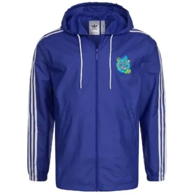 Adidas Originals Graphic Stoked Fish Windbreaker Bob Blue