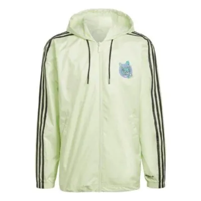 Adidas Originals Graphic Stoked Fish Windbreaker Lime