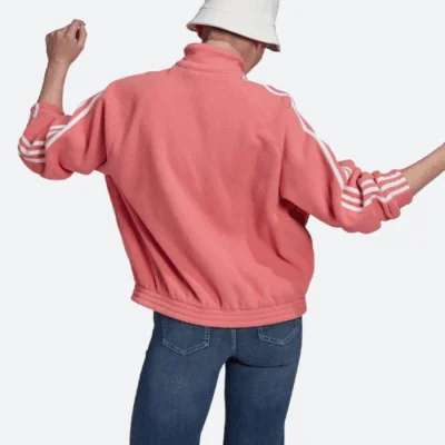 Adidas Originals Polar Fleece Half-Zip Sweat Hazy Rose - Image 2