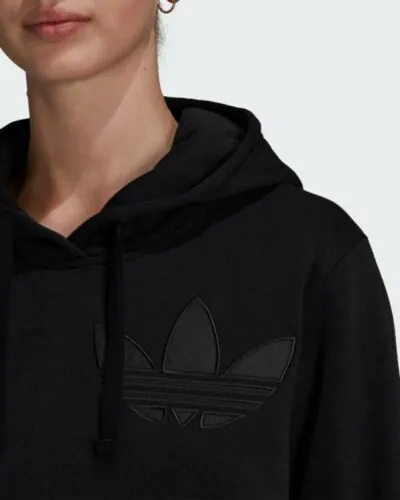 Adidas Originals Trefoil Patch Hoodie - Black - Image 2