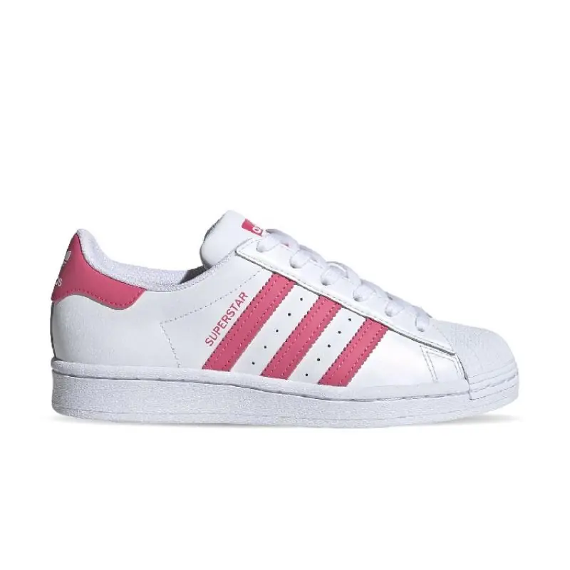 Adidas Superstar J - White / Super Pink