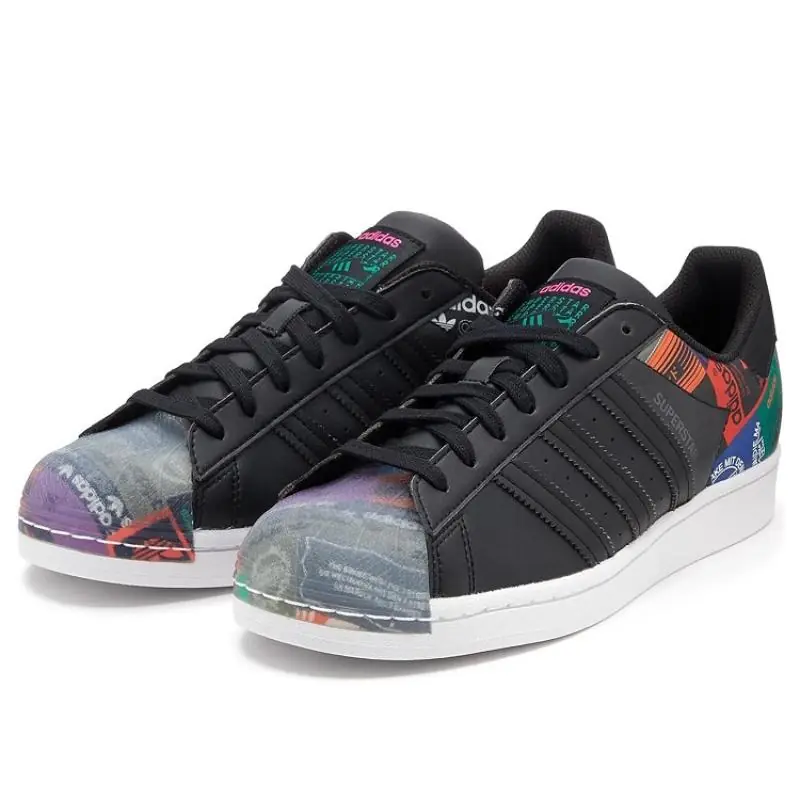 Adidas Superstar 'Multi Logo Patches - Black' - Image 2