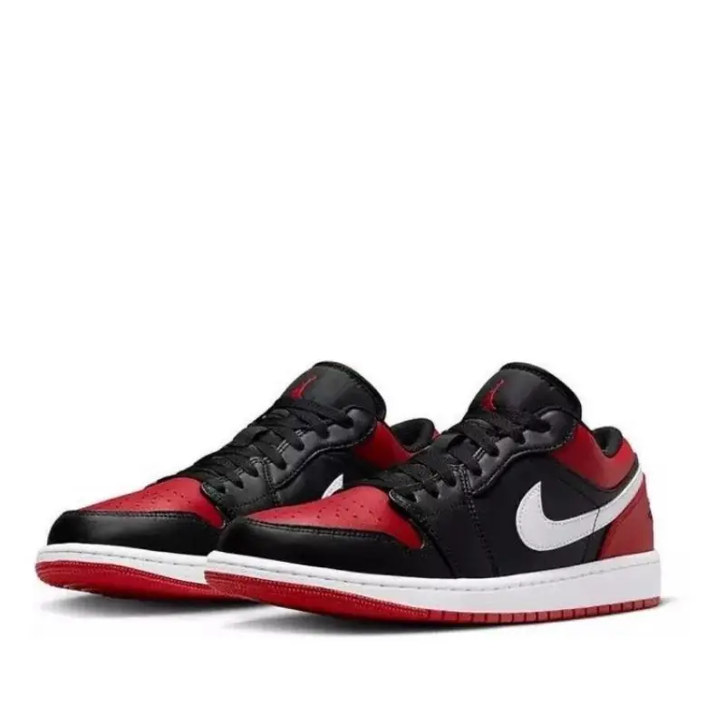 Air Jordan 1 Low Black/Gym Red/White - Image 2