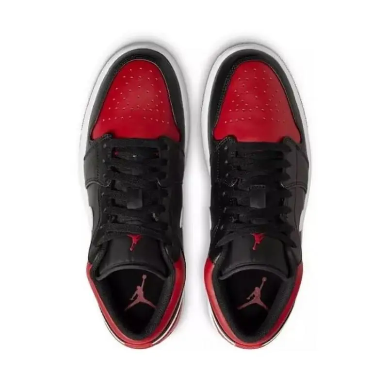 Air Jordan 1 Low Black/Gym Red/White - Image 3
