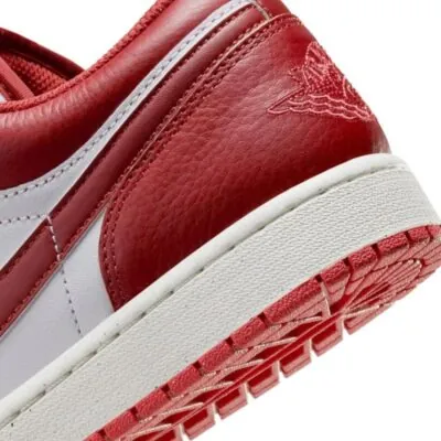 Air Jordan 1 Low White/Dune Red/Lobster/Sail/Vachetta Tan - Image 3