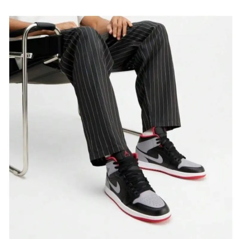 Air Jordan 1 Mid 'Black/Cement Grey' - Image 4