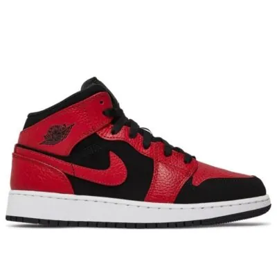 Air Jordan 1 Mid (GS) - Black / Gym Red