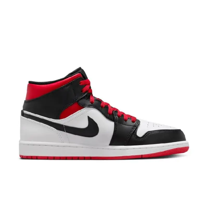 Air Jordan 1 Mid White/Gym Red/Black