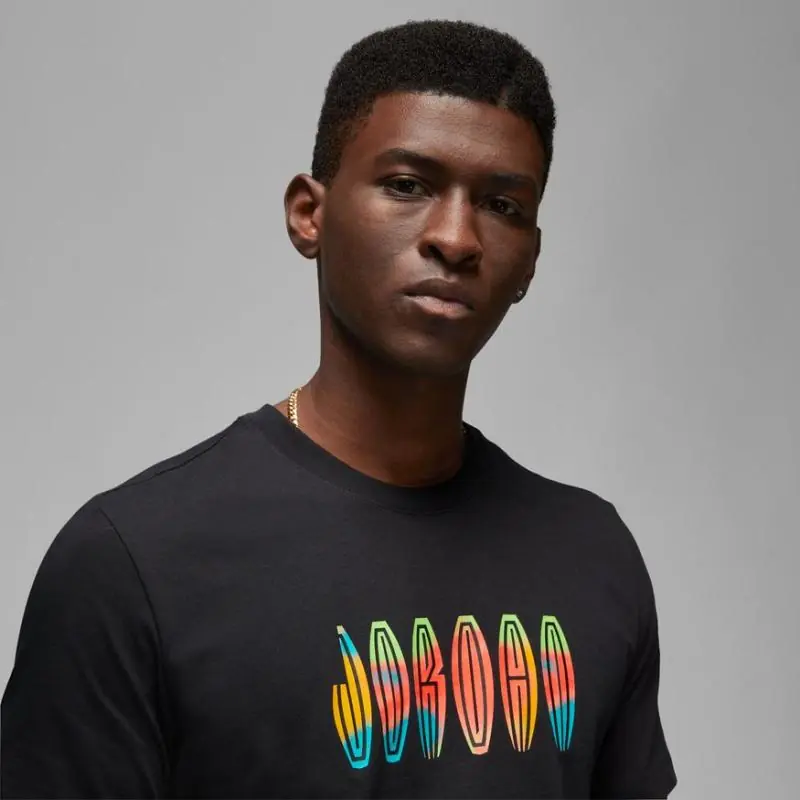 Air Jordan Wordmark Crew Tee - Black - Image 2