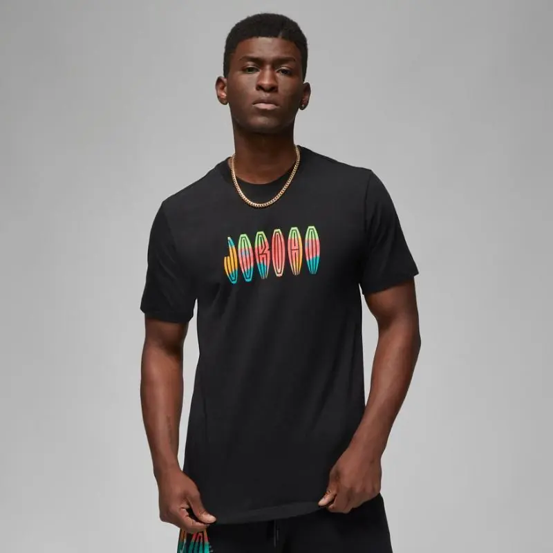 Air Jordan Wordmark Crew Tee - Black