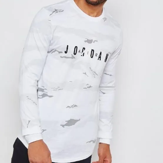 Air Jordan Tech Longsleeve/Hosszú Ujjú Póló - Fehér Terepminta