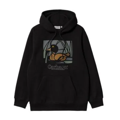 Carhartt Wip Hooded Duck Pond Sweat Black
