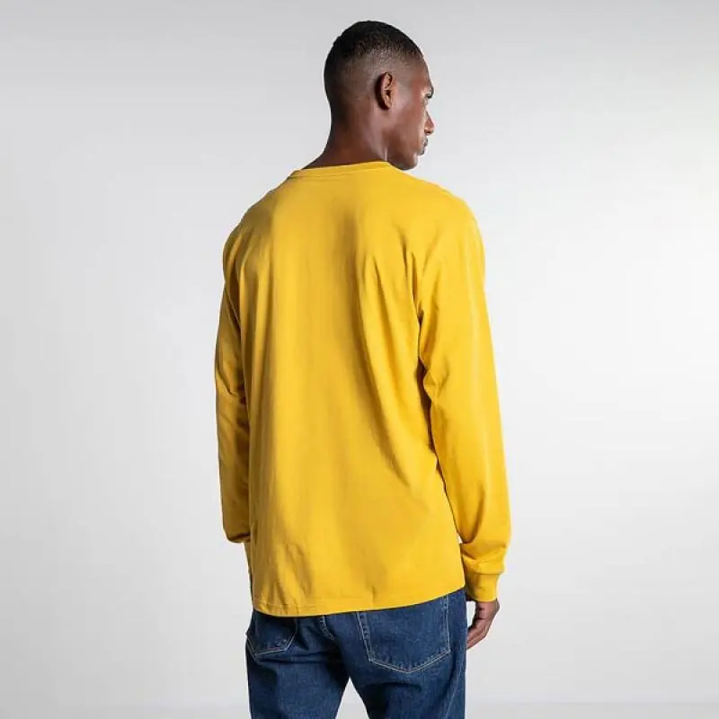 Carhartt WIP L/S Pocket Loose T-Shirt/Hosszú Ujjú Póló - Citromsárga - Image 3