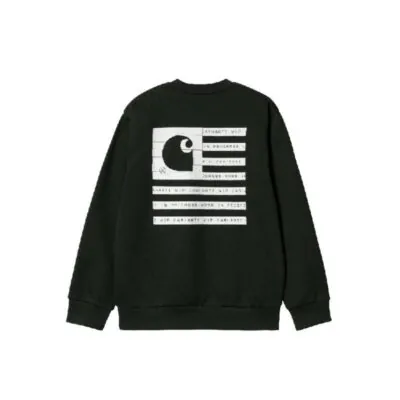 Carhartt Wip Label State Flag Sweat Dark Cedar/White - Image 2