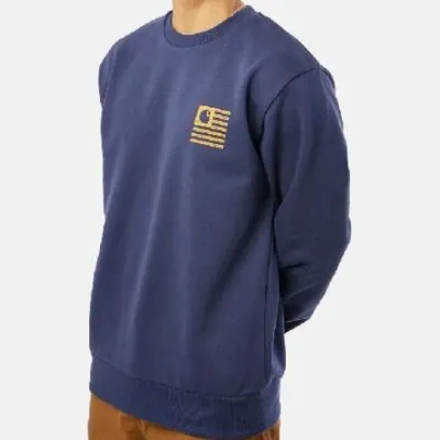 Carhartt Wip Label State Flag Sweat Enzian/Ochre