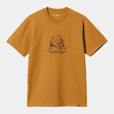 Carhartt Wip S/S Piece Of Work T-Shirt Ochre/Black