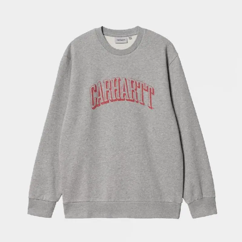 Carhartt Wip Scrawl Sweat/Pulóver - Szürke/Rakéta Piros