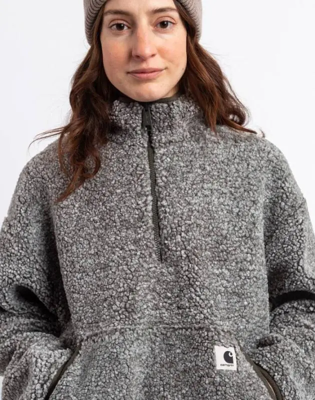 Carhartt Wip W' Ella Highneck Liner/Cipzáros Pulóver - Sötét Szürke - Image 2