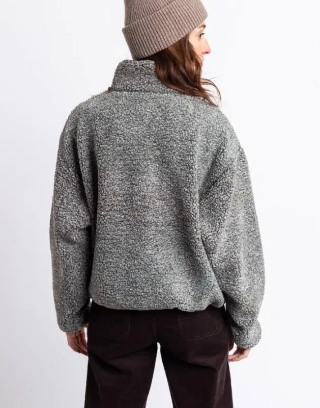 Carhartt Wip W' Ella Highneck Liner/Cipzáros Pulóver - Sötét Szürke - Image 3