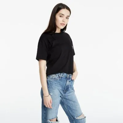 Carhartt Wip W' S/S pocket T-Shirt - Black - Image 2