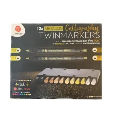 Deco Time Metallic Caligraphy Twinmarker Set (12 pcs)