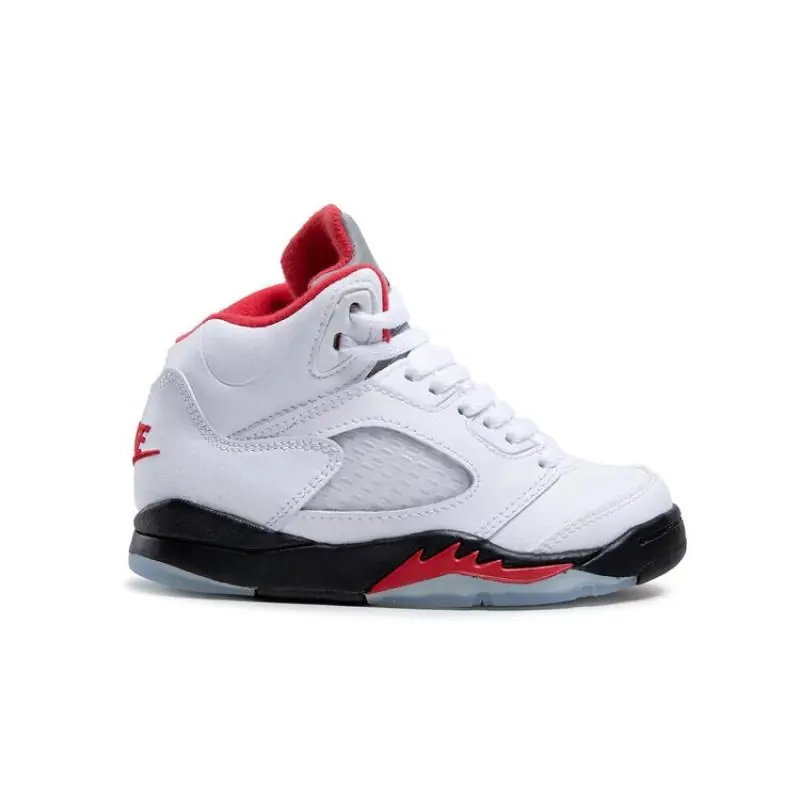 Jordan 5 Retro (PS) True White/Fire Red/Black
