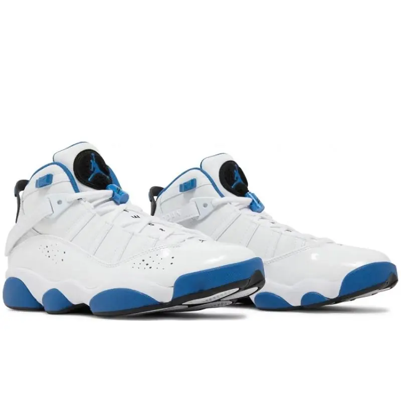 Jordan 6 Rings - White / Dark Marina Blue - Image 2