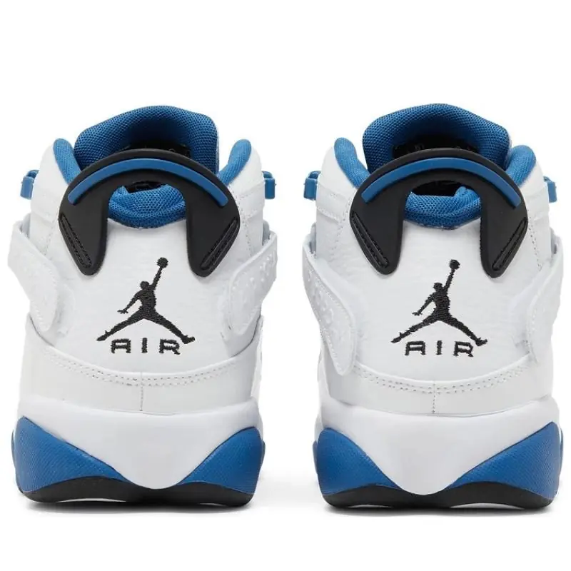Jordan 6 Rings - White / Dark Marina Blue - Image 3