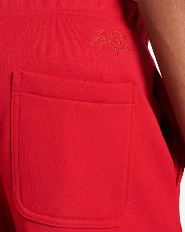 Jordan Essentials French Terry Fleece Shorts - Gym Red/ Gym Red/ Black - Image 5