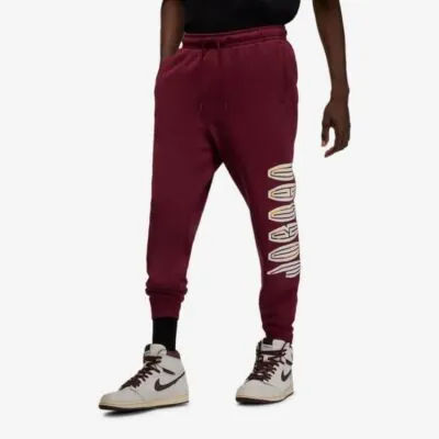Jordan Flight MVP Fleece Trousers - Cherrywood Red