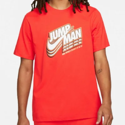 Jordan Jumpman GFX Crew T-Shirt Chili Red/Metallic Gold