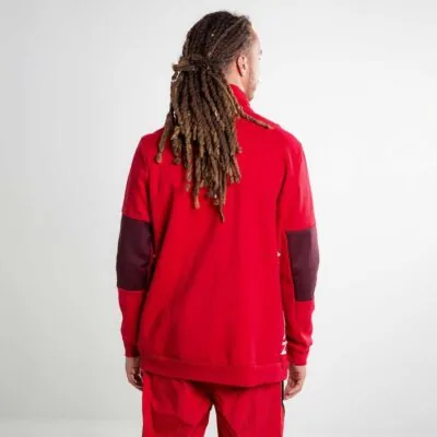 Jordan Jumpman Hybrid Fleece 1/4 Zip Sweatshirt - Gym Red/ Burgundy Crush/ White - Image 3