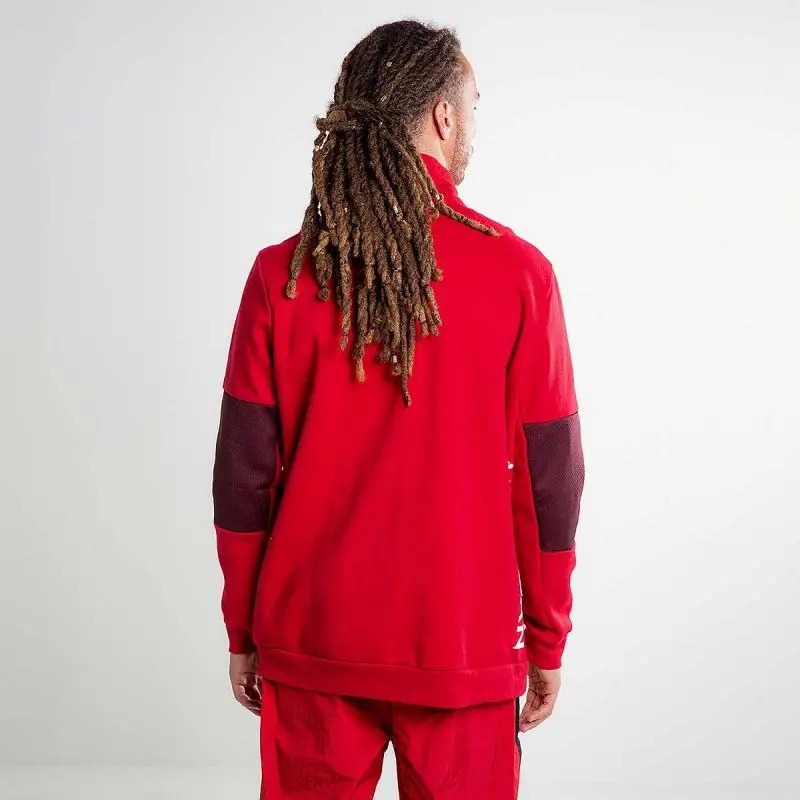 Jordan Jumpman Hybrid Fleece 1/4 Zip Sweatshirt/Pulóver - Piros/Fehér - Image 3