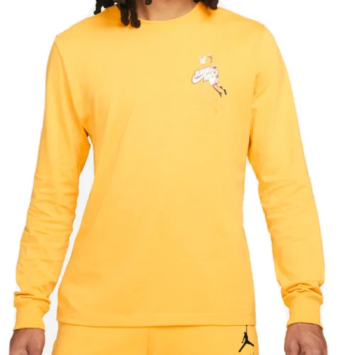 Jordan Jumpman Long Sleeve Crew T-Shirt/Hosszú Ujjú Póló - Citromsárga