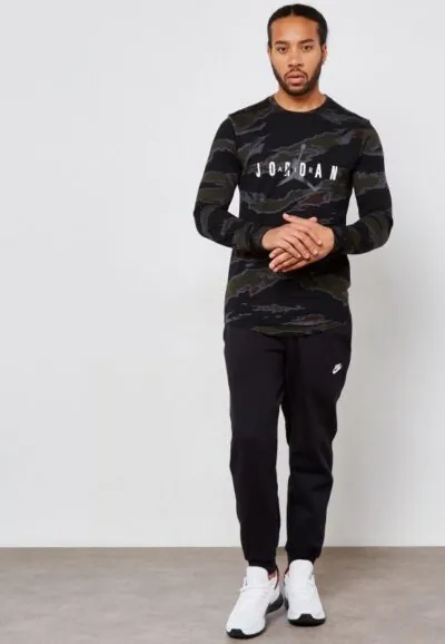 Jordan Sportswear Camo Tech Long-Sleeve T-Shirt GTX2 - Black
