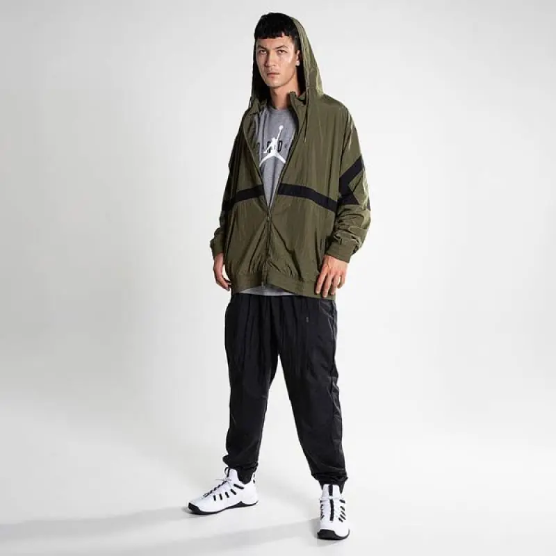 Jordan Sportswear Diamond Track Jacket - Olive Canvas/ Black - Image 2