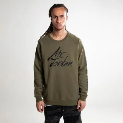 Jordan Sportswear Greatest Fleece Hoodie - Olive Canvas/ Black - Image 2