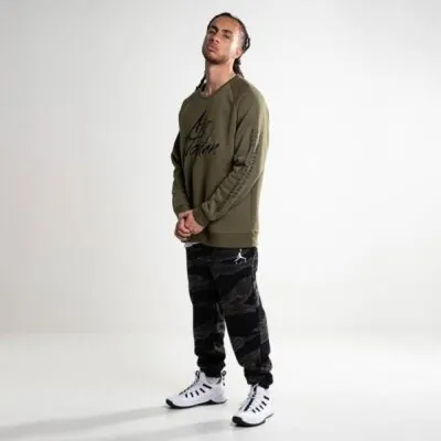 Jordan Sportswear Greatest Fleece Hoodie - Olive Canvas/ Black