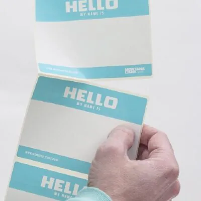 Montana Hello 'My Name is Sticker' (10db)