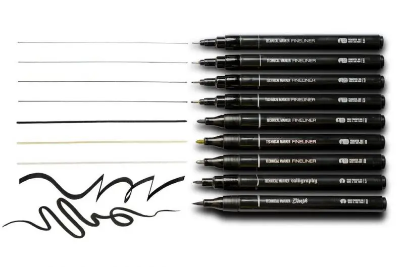 MTN Technical Marker - Fineliner Black/Fekete Tűfilc 0,1 mm - Image 2