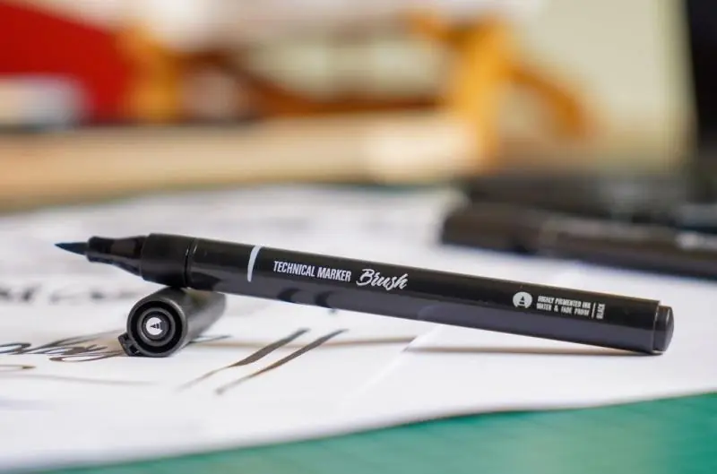 MTN Technical Marker - Fineliner Brush/Fekete Tűfilc Ecset 1-3mm - Image 2