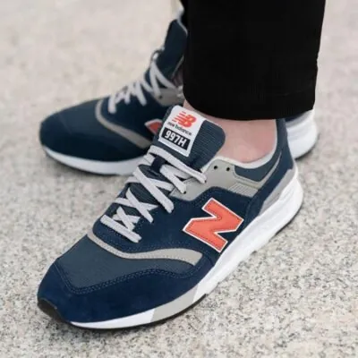 New Balance 997 - Navy / Grey / Orange - Image 2
