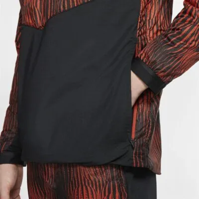 Nike 1/2 Zip Running Top - Rust Factor/ Black - Image 2